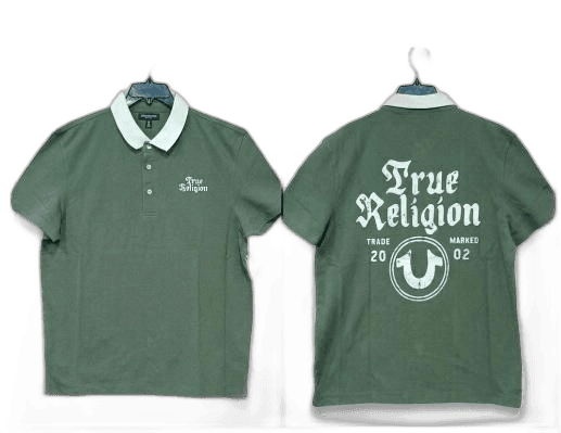Polo shirt with texture print manufactured in Pakistan