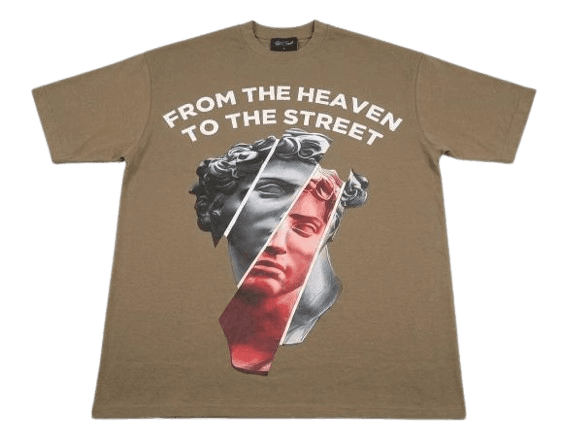 Oversized round neck t-shirt with digital print, private label manufacturing