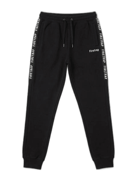 Brush back fleece jogger with HD print